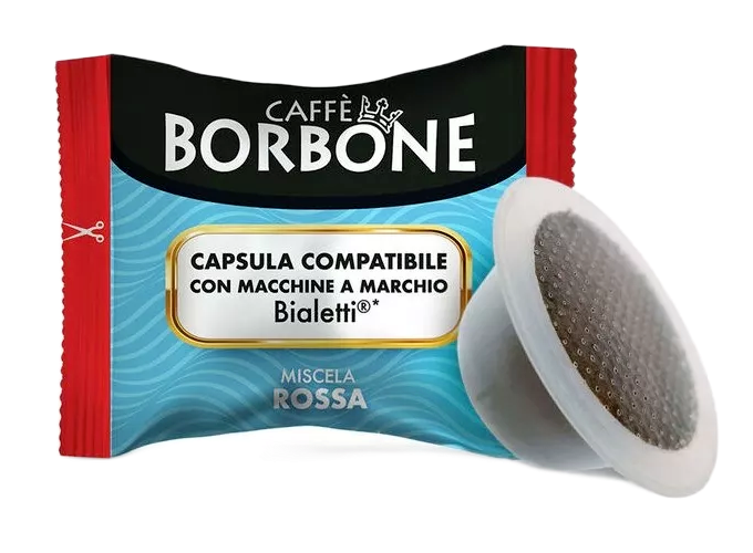 Caffè Borbone - Miscela Rossa - 50 Capsule Compatibili Bialetti