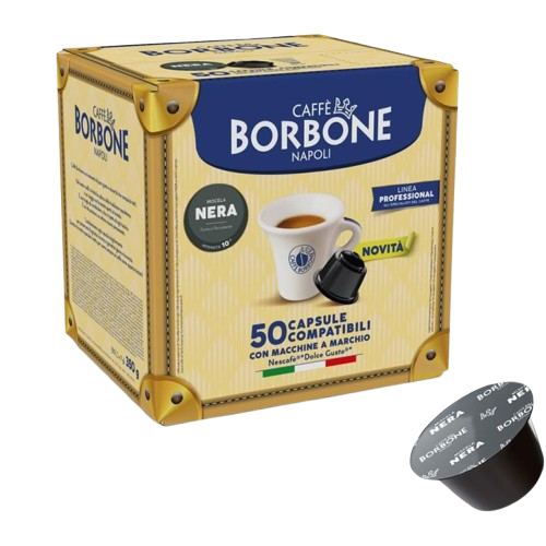 Caffè Borbone Dolce Re - Miscela Nera - 50 Capsule Compatibili Dolce Gusto