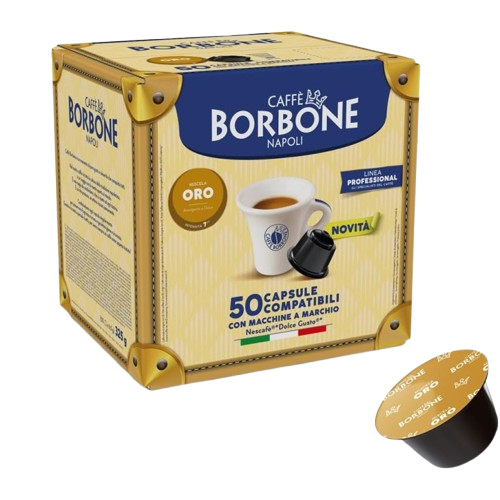 Caffè Borbone Dolce Re - Miscela Oro - 50 Capsule Compatibili Dolce Gusto
