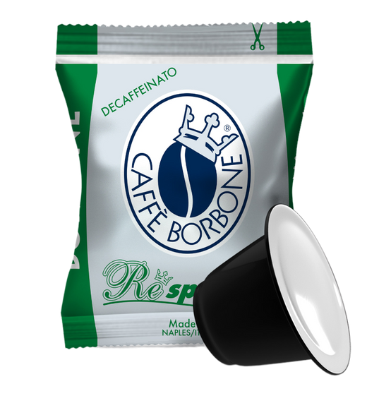 Caffè Borbone Respresso - Miscela Verde / Dek - Decaffeinato - 50 Capsule Compatibili Nespresso