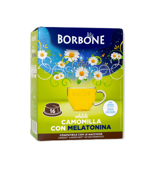 Caffè Borbone - Camomilla con Melatonina - 16 Capsule Compatibili A Modo Mio