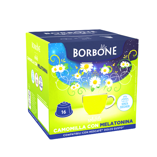 Caffè Borbone - Camomilla con Melatonina - 16 Capsule Compatibili Dolce Gusto