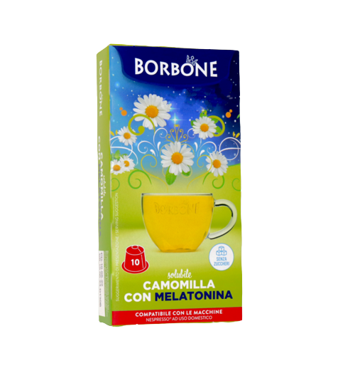 Caffè Borbone - Camomilla con Melatonina - 10 Capsule Compatibili Nespresso