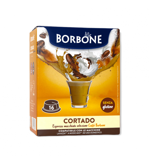 Caffè Borbone Cortado - Espresso Macchiato - 16 Capsule Compatibili A Modo Mio