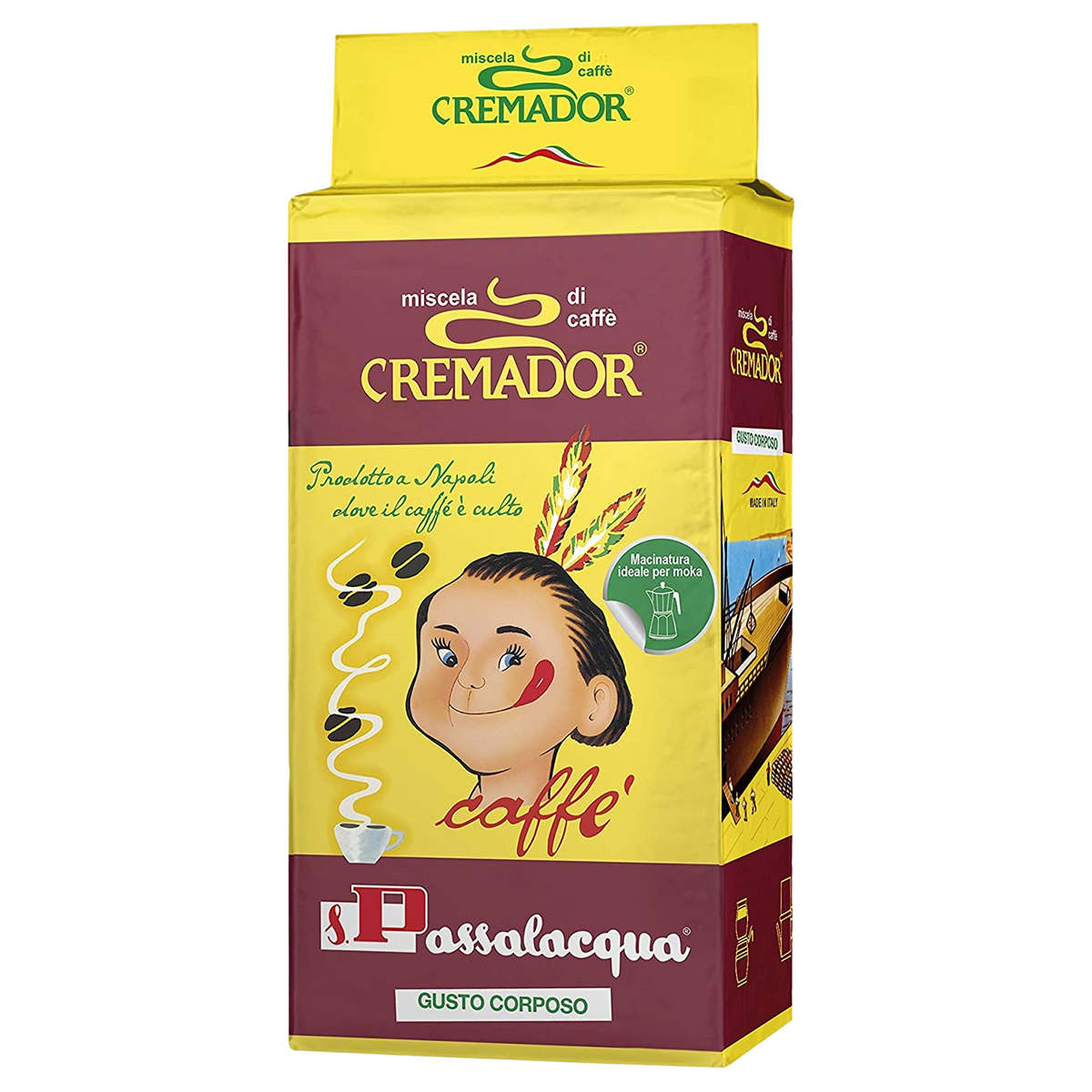 Passalacqua Cremador - Gusto Corposo - Caffè Macinato in Pacchetto 250 g