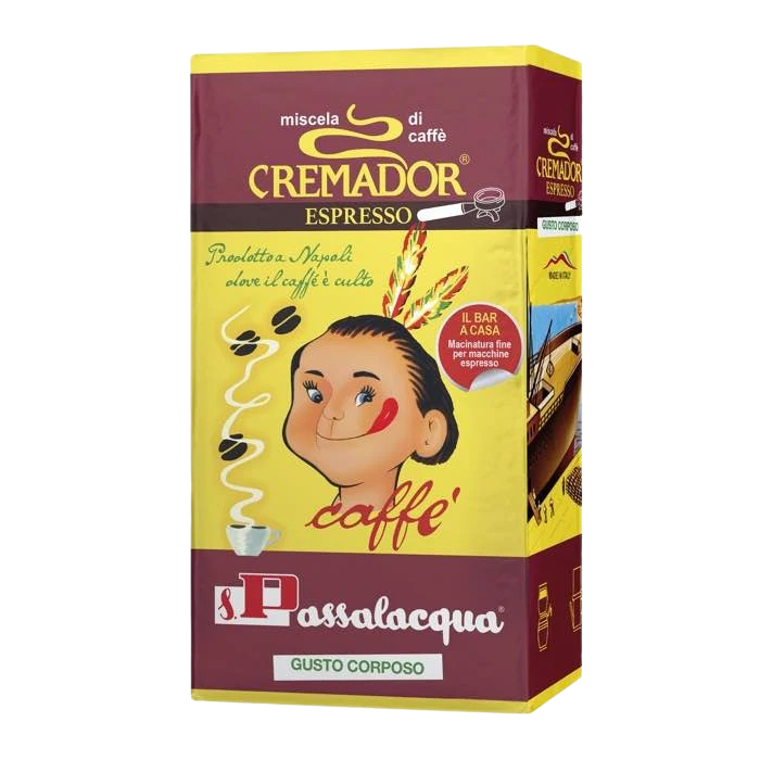 Passalacqua Cremador - Gusto Corposo - Caffè Macinato in Pacchetto 250 g per Macchine Espresso Bar