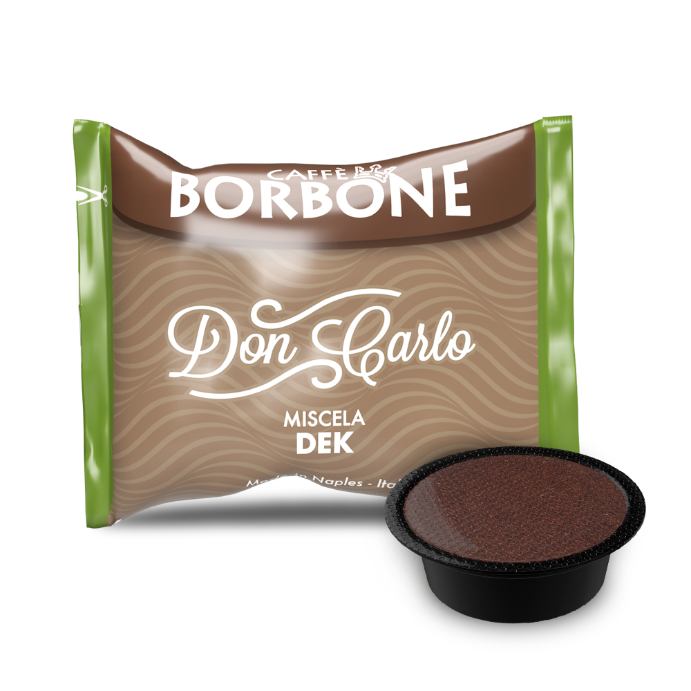 Caffè Borbone Don Carlo - Miscela Verde / Dek - Decaffeinato - 50 Capsule Compatibili A Modo Mio
