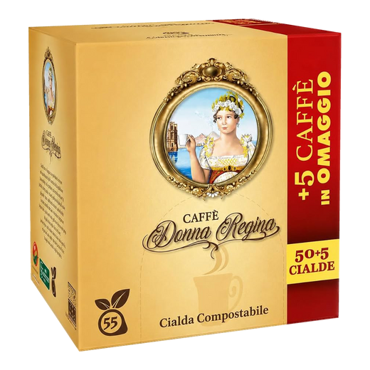 Caffè Donna Regina - Forte Napoletano - 50 Cialde ESE44 + 5 Cialde Omaggio