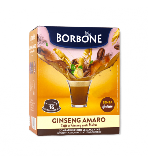 Caffè Borbone - Ginseng Amaro Gusto Malese - 16 Capsule Compatibili A Modo Mio