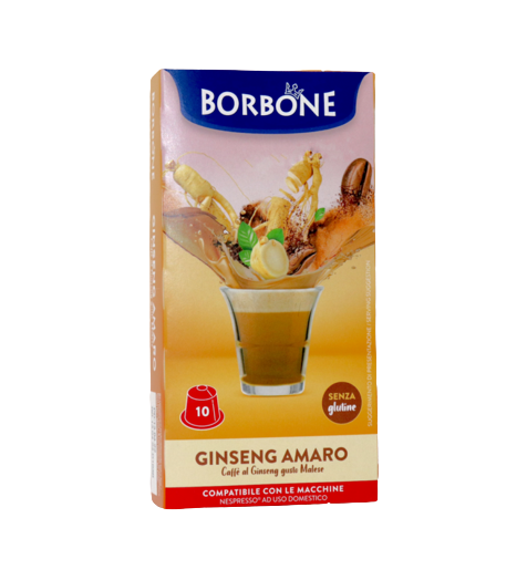Caffè Borbone - Ginseng Amaro Gusto Malese - 10 Capsule Compatibili Nespresso