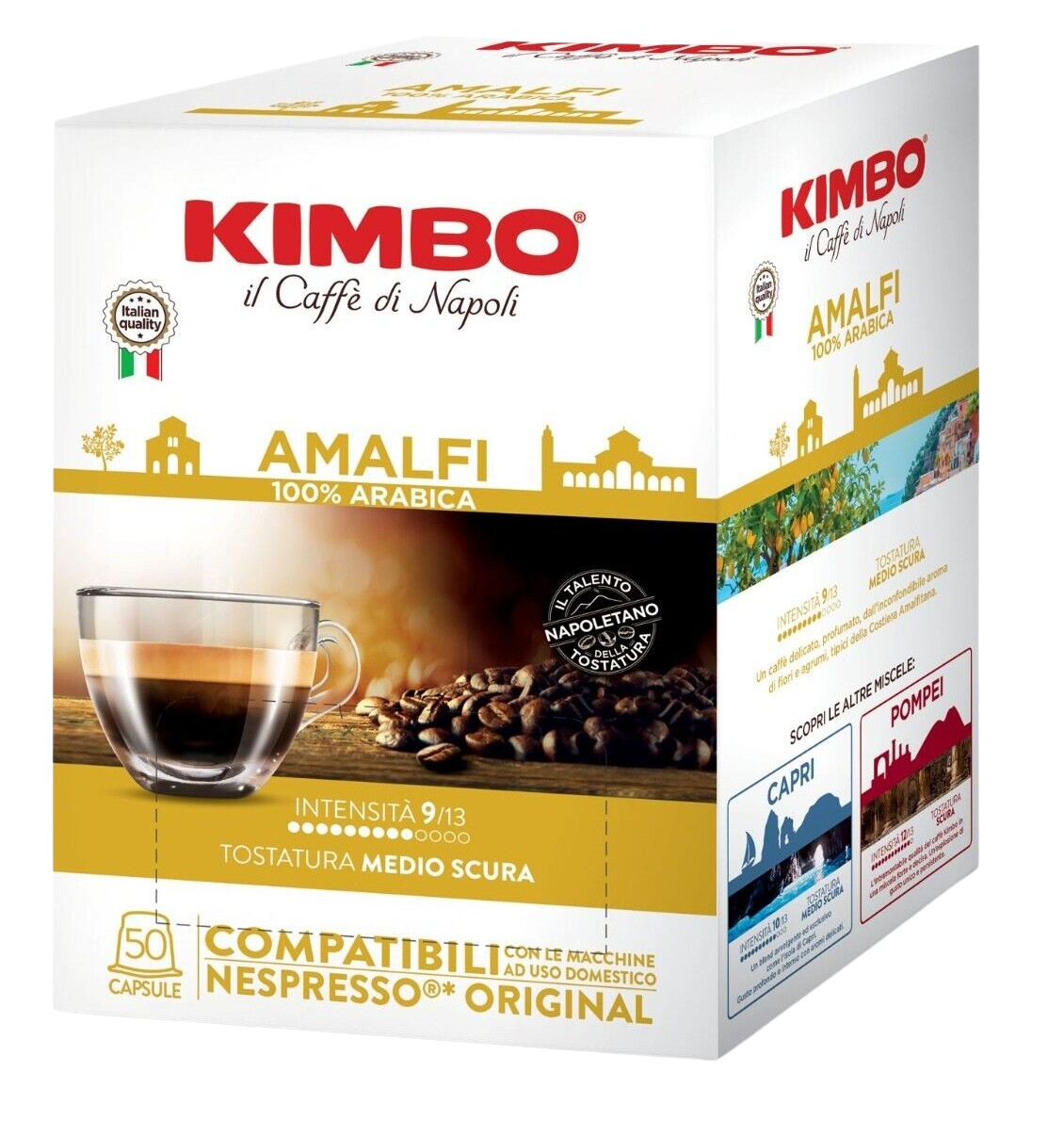 Kimbo Amalfi - 50 Capsule Compatibili Nespresso
