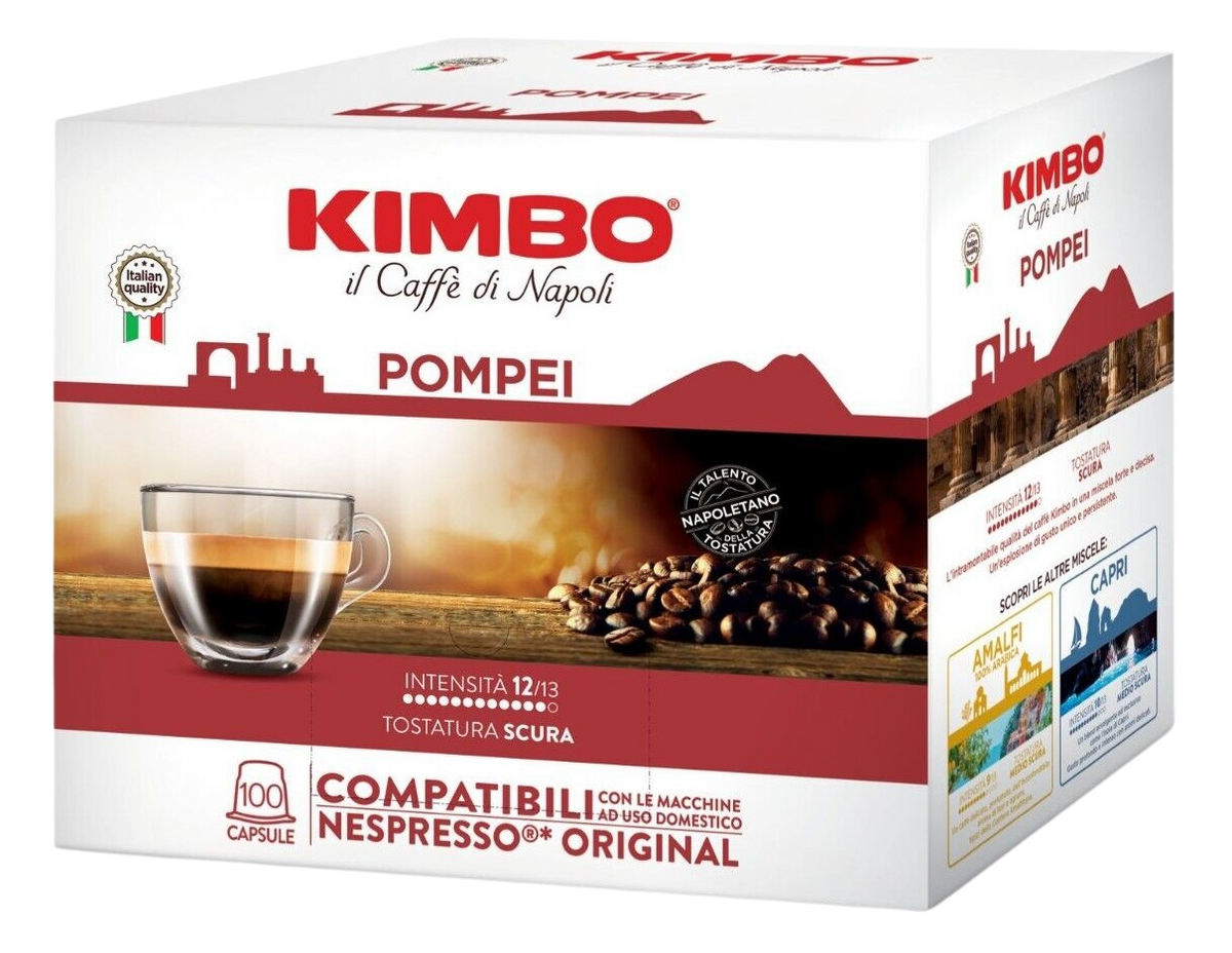 Kimbo Pompei - 100 Capsule Compatibili Nespresso