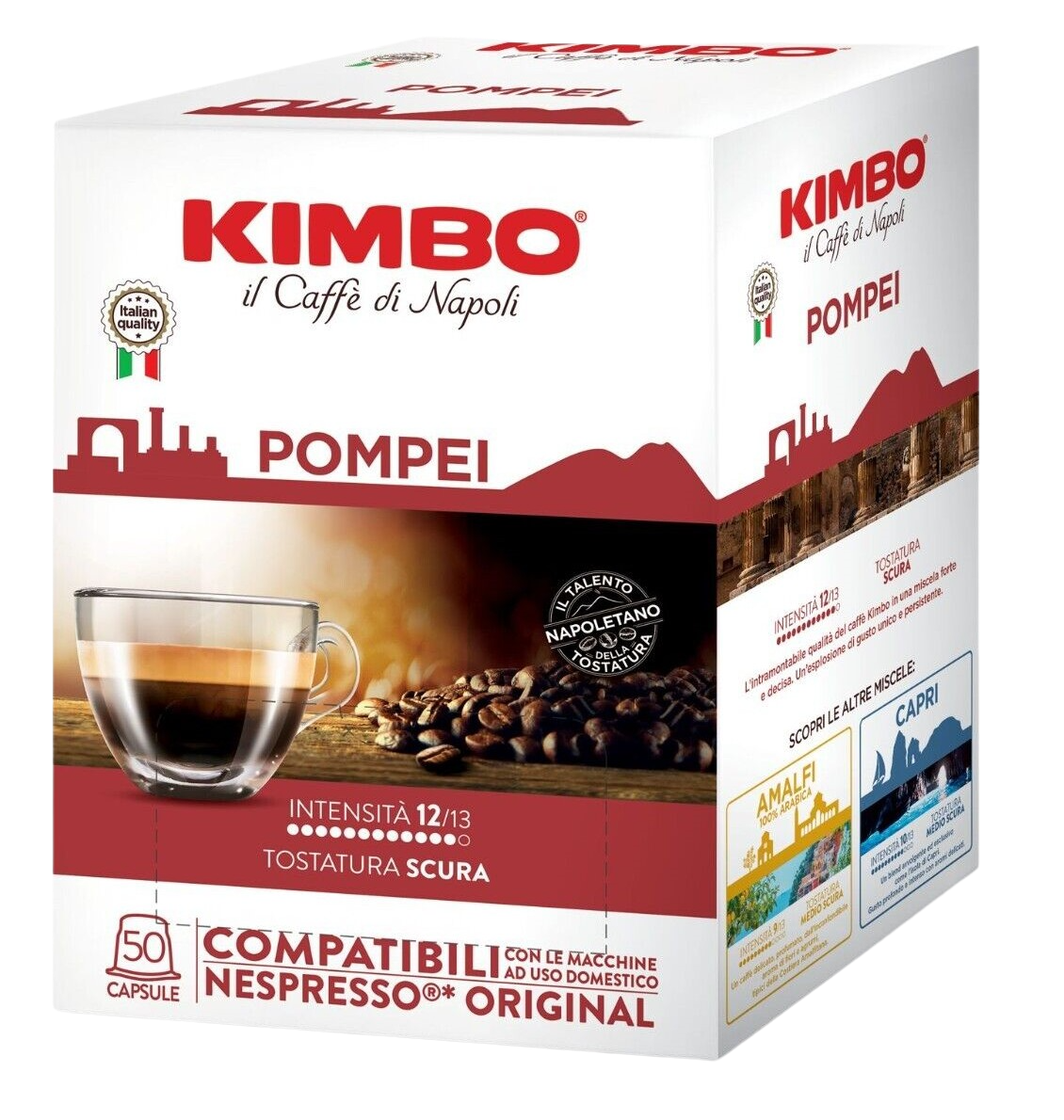 Kimbo Pompei - 50 Capsule Compatibili Nespresso