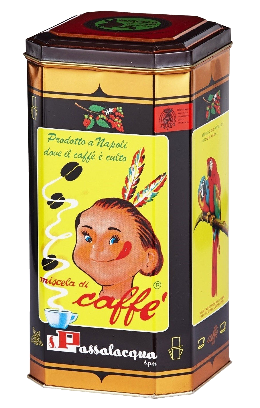 Passalacqua Mexico - Gusto Tondo - 100% Arabica - Caffè Macinato in Lattina 1 kg
