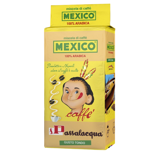 Passalacqua Mexico - Gusto Tondo - 100% Arabica - Caffè Macinato in Pacchetto 250 g