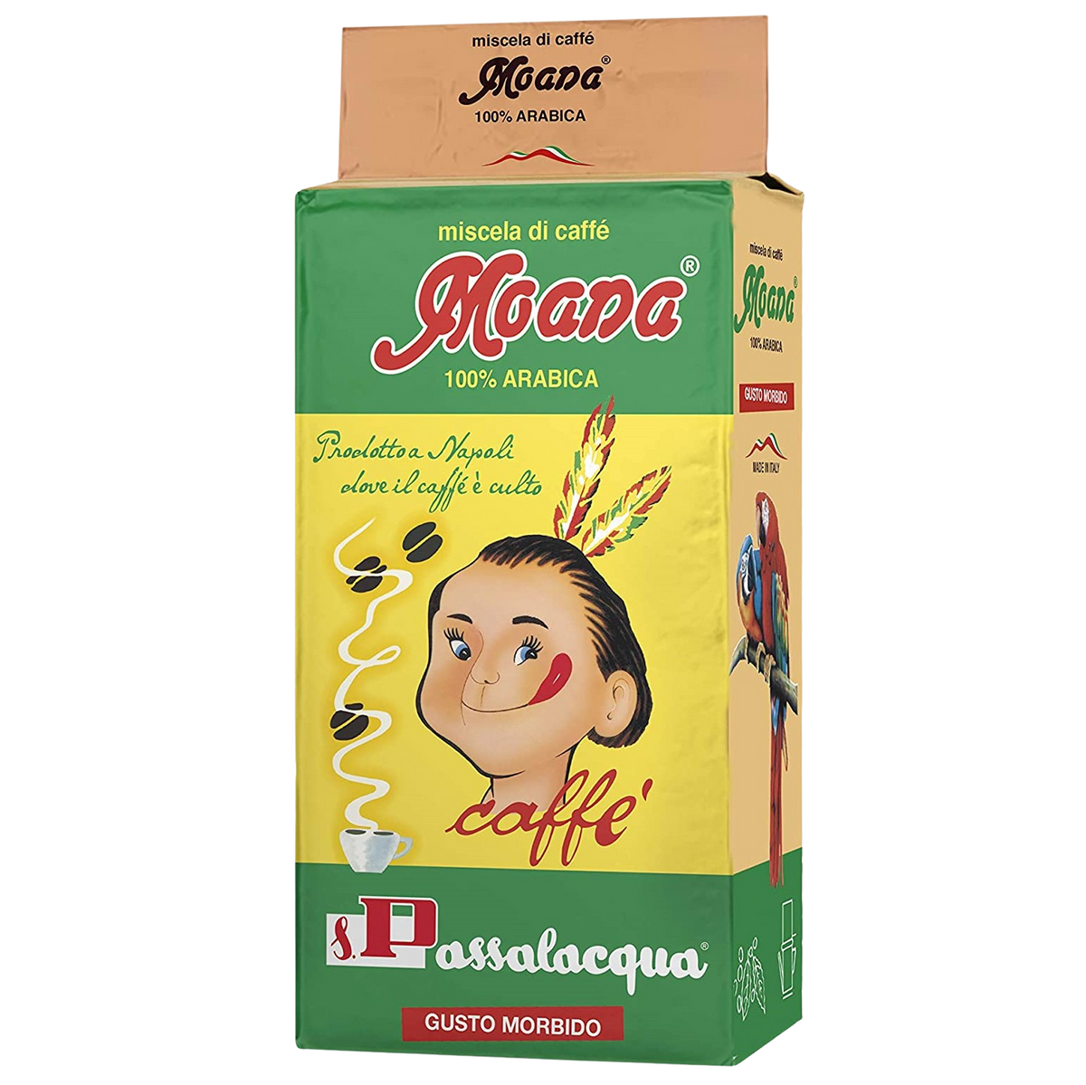 Passalacqua Moana - Gusto Morbido - 100% Arabica - Caffè Macinato in Pacchetto 250 g