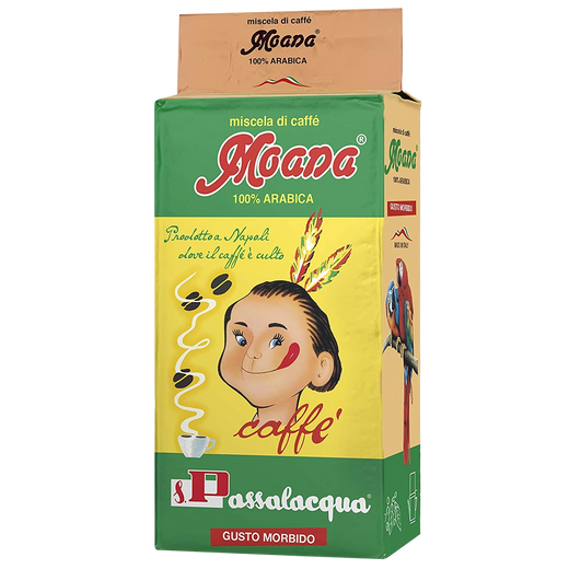 Passalacqua Moana - Gusto Morbido - 100% Arabica - Caffè Macinato in Pacchetto 250 g