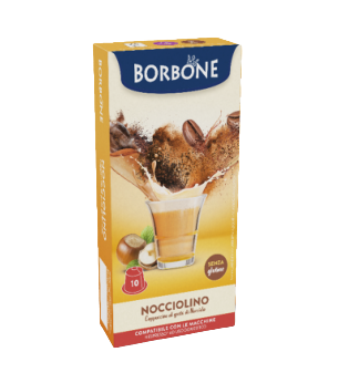 Caffè Borbone Nocciolino - Caffè alla Nocciola - 10 Capsule Compatibili Nespresso