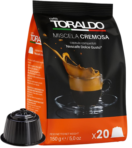 Caffè Toraldo - Cremosa - 20 Capsule Compatibili Dolce Gusto