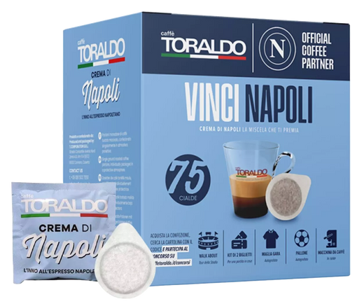 Caffè Toraldo - Crema di Napoli - Vinci Napoli - 75 Cialde ESE44